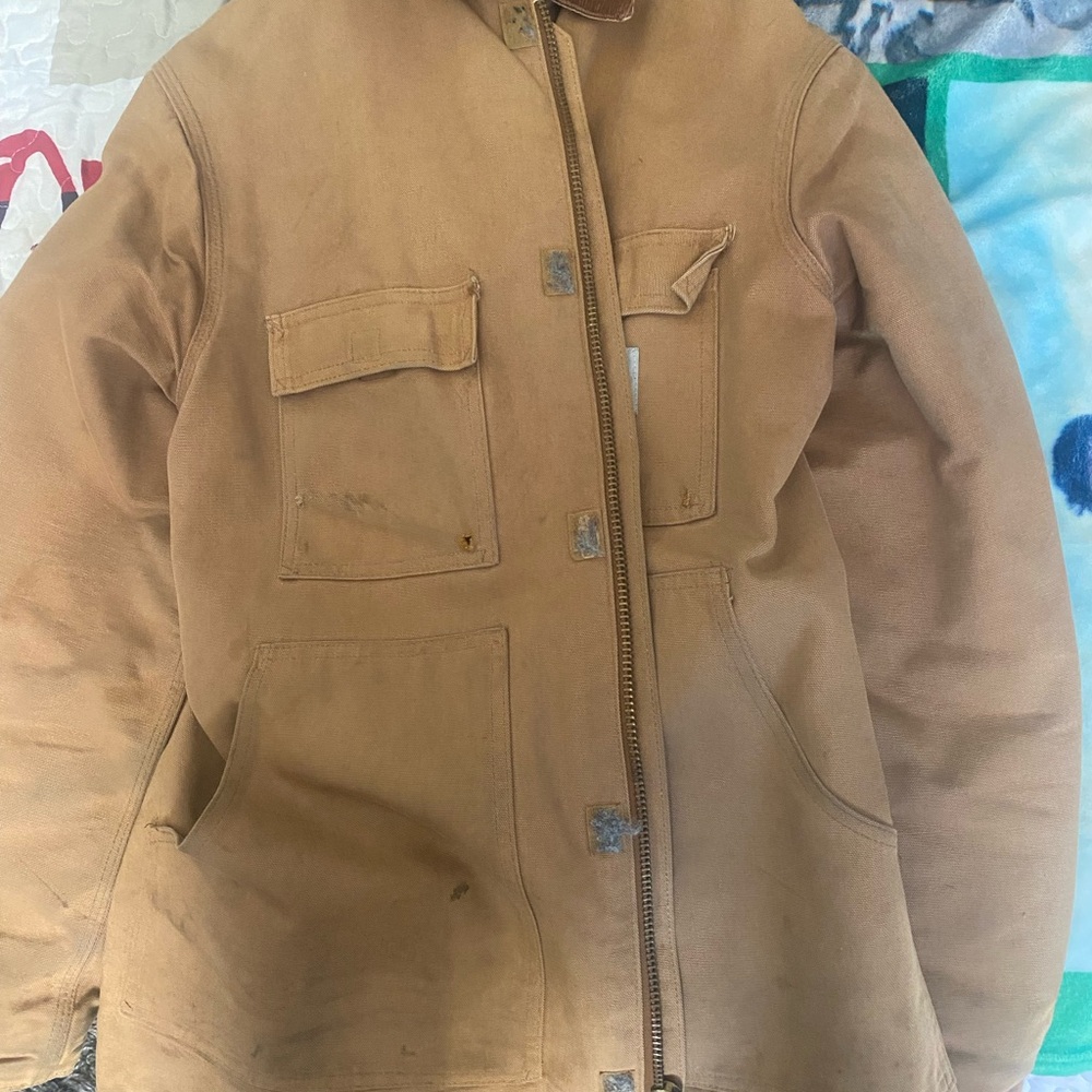 Carhartt Tan Military Field Coat Insulated Canvas